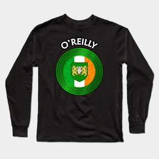 Irish Flag Shamrock Celtic Knot - O'Reilly Long Sleeve T-Shirt